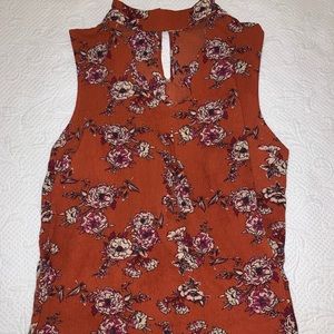 Floral Sleeveless Blouse